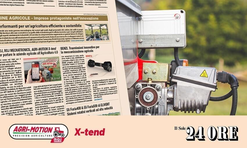 X-Tend da Agri-Motion, apresentação no “Il Sole 24 Ore”